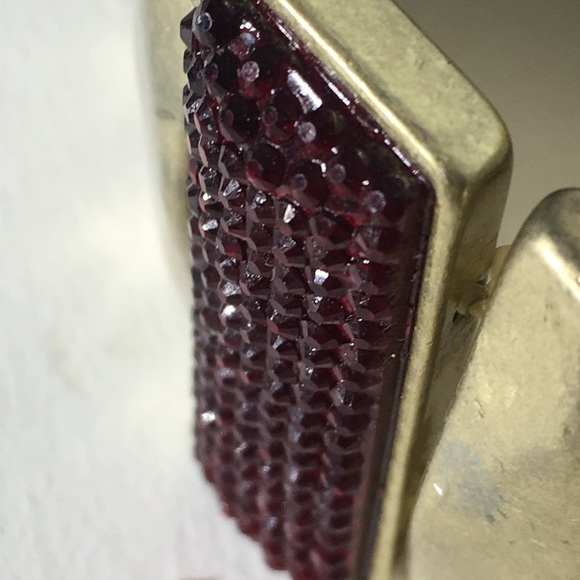 Vintage Gold Red Slate Bead Stretchable Bracelet - Picture 7 of 8